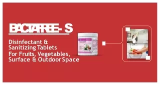 Disinfectant & Disinfectant tablets for Fruits, Vegetables, Surface & Outdoor Space