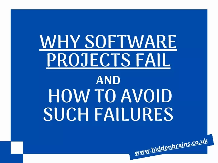 why software projects fail and how to avoid such