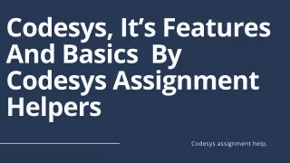 Codesys, It’s Features And Basics  Explained  By Codesys Assignment Helpers