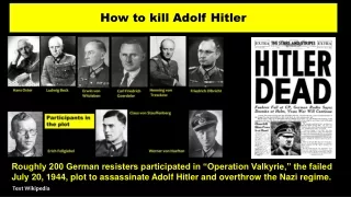 how to kill adolf hitler