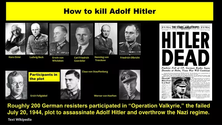 how to kill adolf hitler