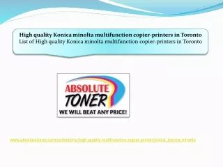 High quality Konica minolta multifunction copier-printers in Toronto