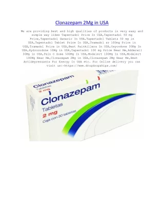 Clonazepam 2Mg in USA