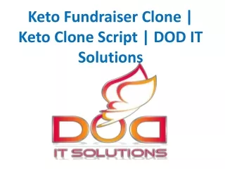 keto fundraiser clone keto clone script dod it solutions