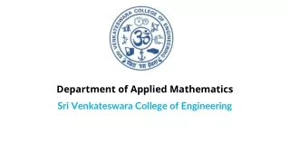 Department of Applied Mathematics | ECE | SVCE College