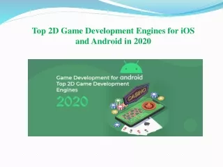 top 2d game development engines