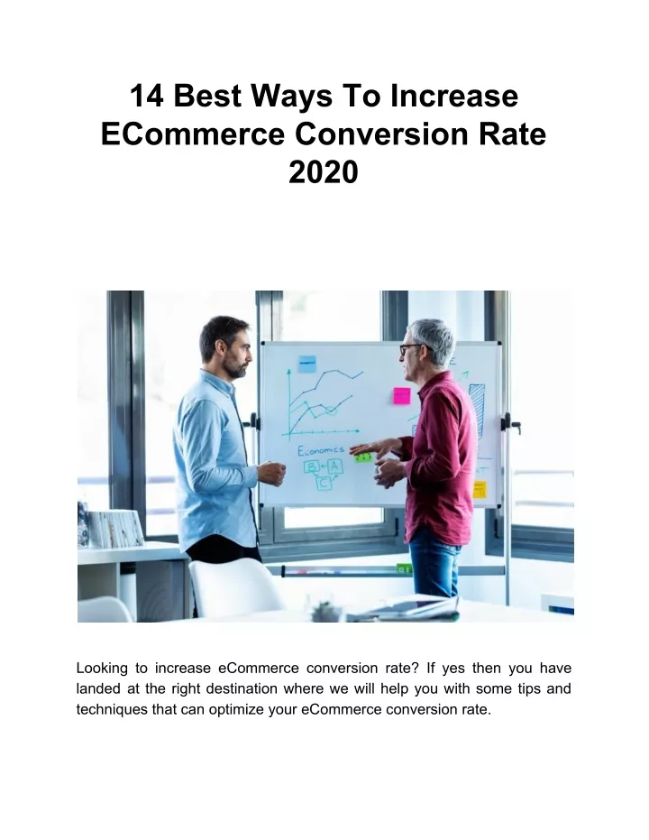 14 best ways to increase ecommerce conversion