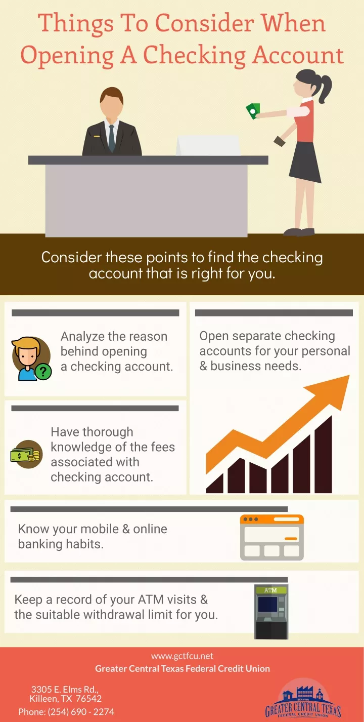 things to consider when opening a checking account