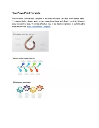 flow powerpoint template process flow powerpoint
