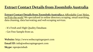 extract contact details from zoominfo australia