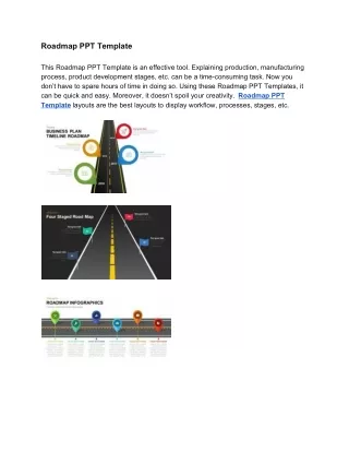 roadmap ppt template this roadmap ppt template