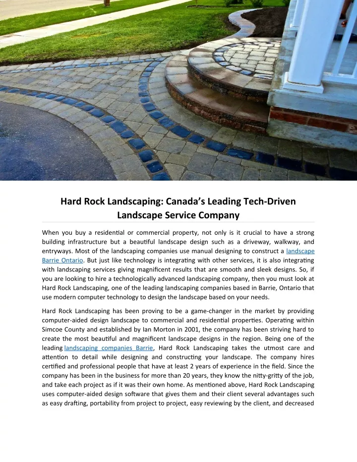 hard rock landscaping canada s leading tech