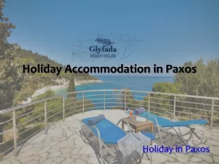 Holiday Accommodation in Paxos