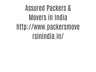 Assured Packers & Movers in India