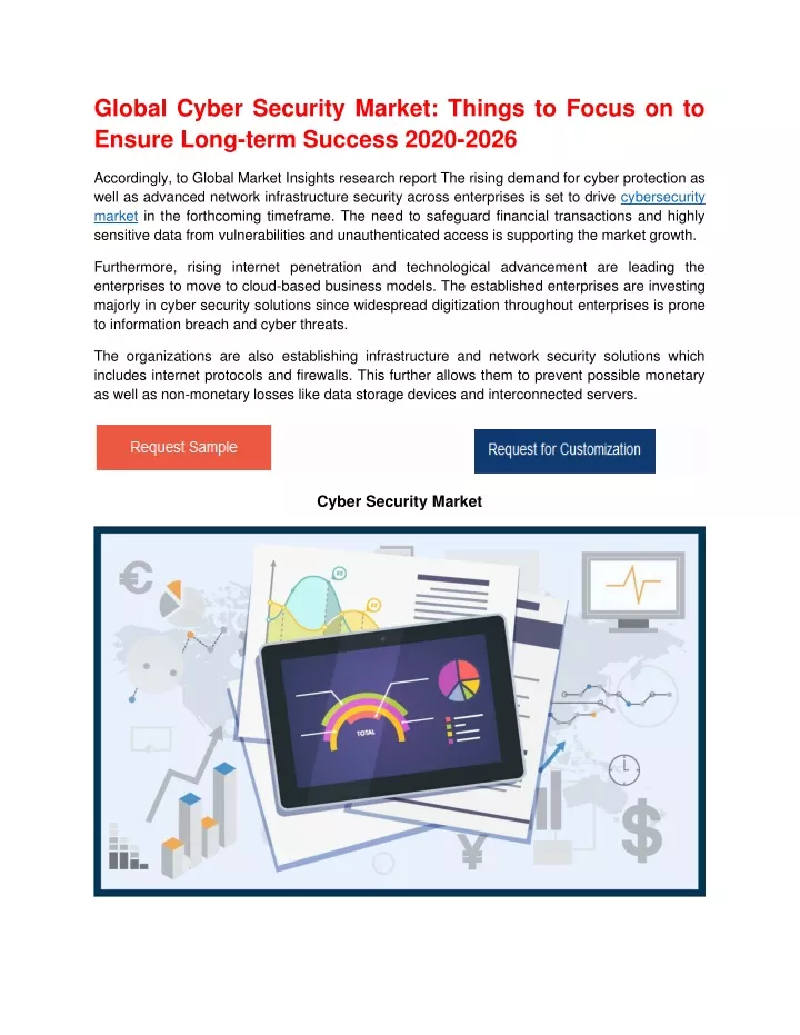 global cyber security market things to focus