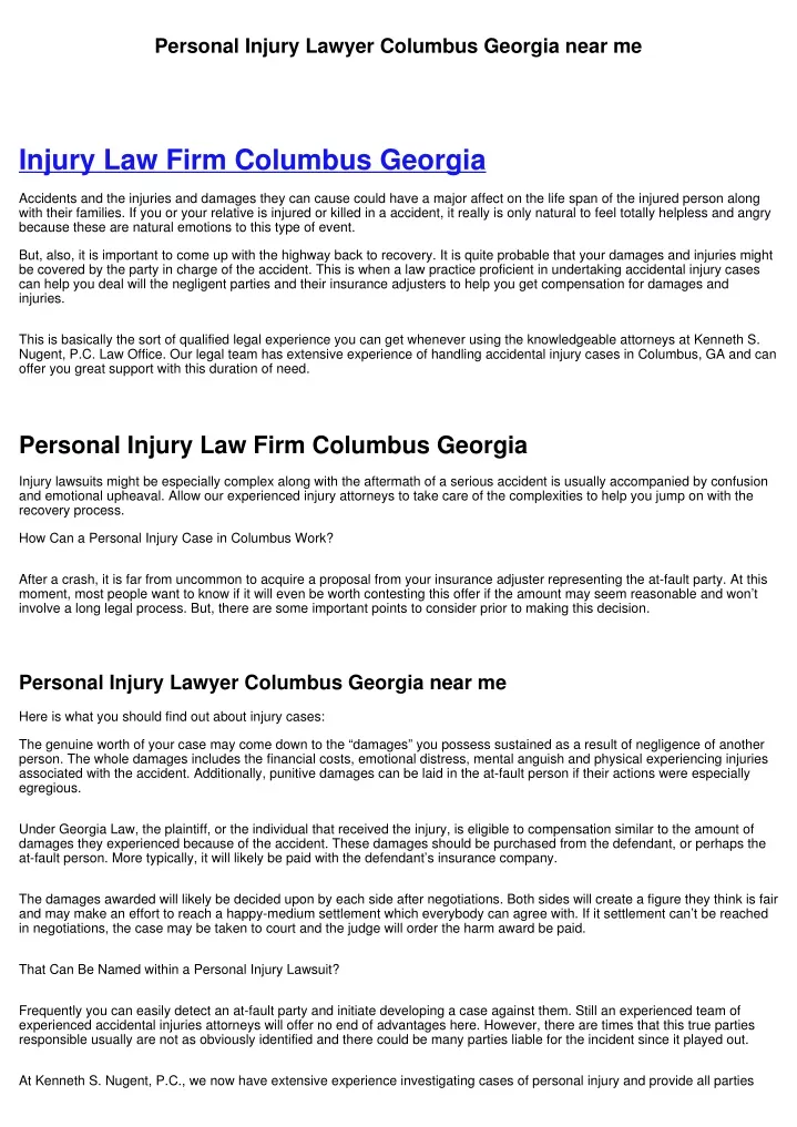 personal injury lawyer columbus georgia near me