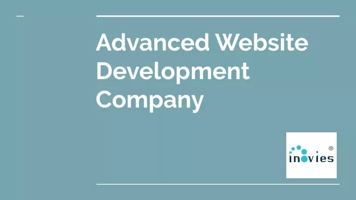 advanced website development company