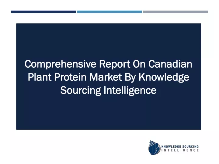 comprehensive report on canadian plant protein