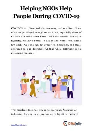 helping ngos help people during covid 19
