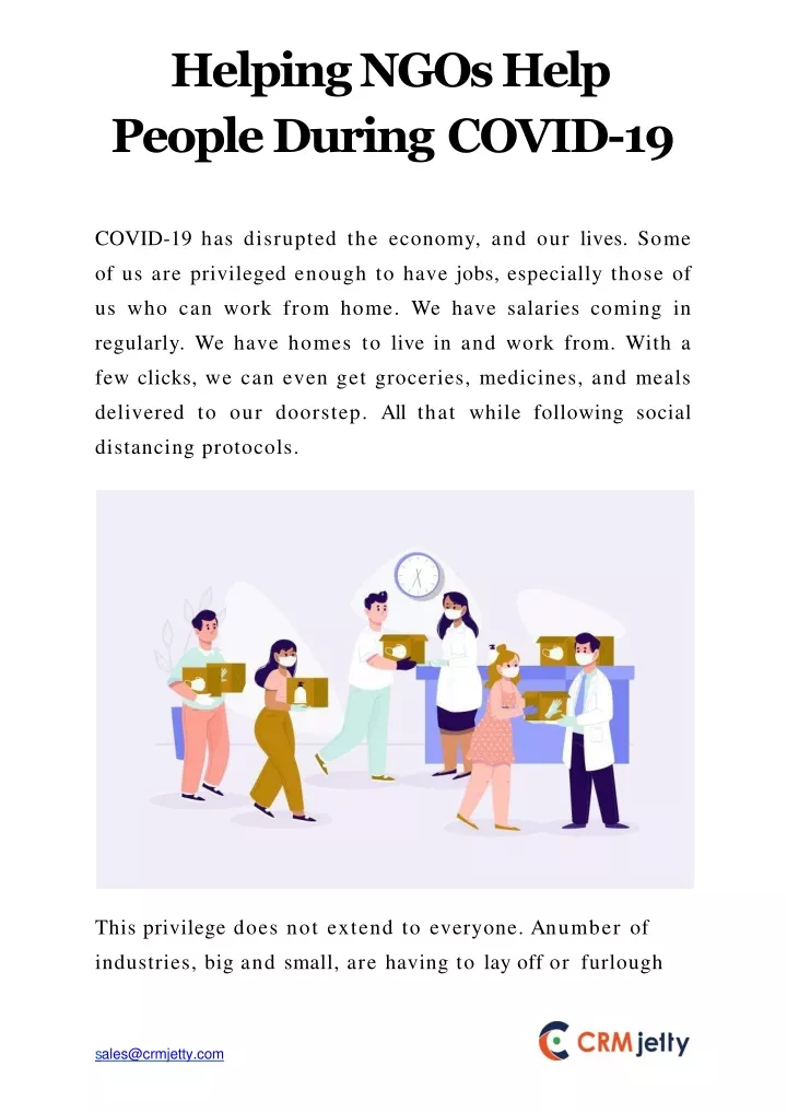 helping ngos help people during covid 19