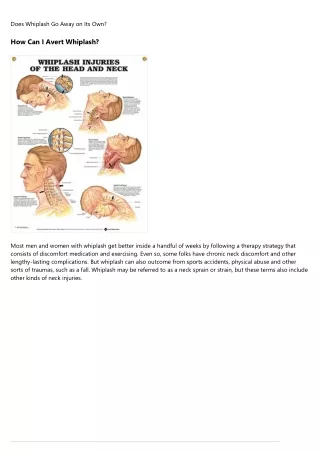 does whiplash go away on its own