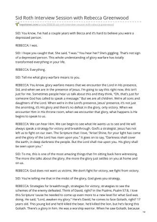 sid roth interview session with rebecca greenwood