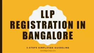 LLP Registration Process In Bangalore - 5-steps Simplified Guideline | Le Intelliegensiaipr