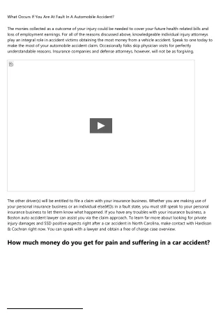 what occurs if you are at fault in a automobile