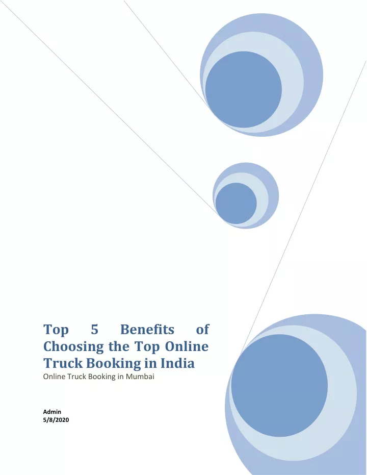 top choosing the top online truck booking