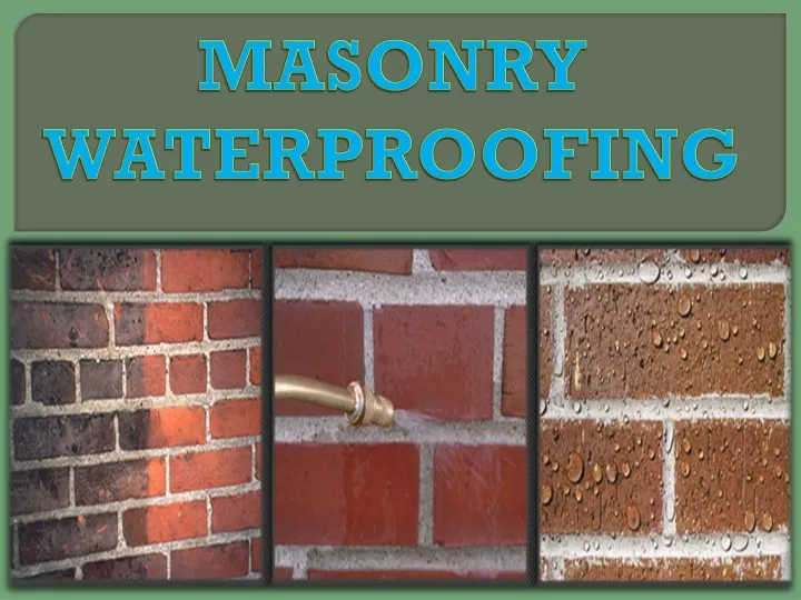 masonry waterproofing
