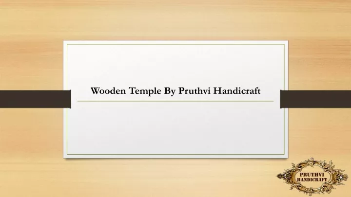 wooden temple by pruthvi handicraft