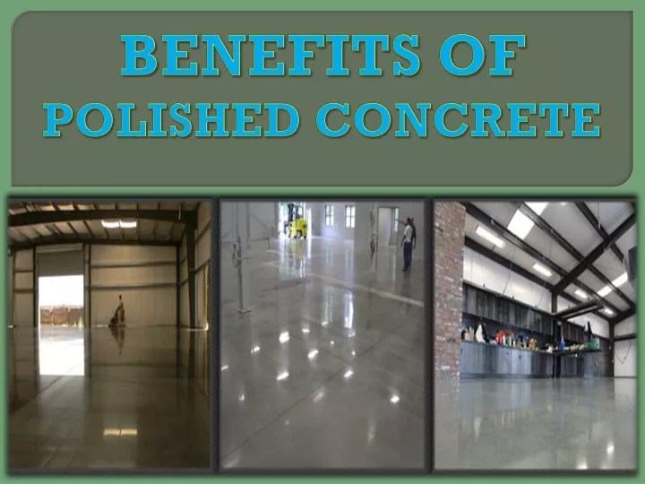 benefits of polished concrete