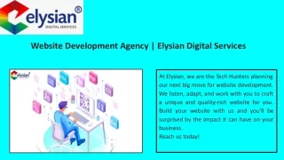 E - Commerce Website Designing Company in India | Elysian Digital Services