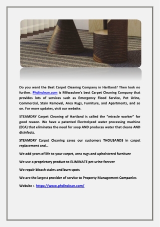 Carpet Cleaning  Hartland - Carpet Cleaning Company