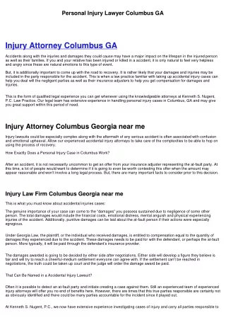 Injury Lawyer Columbus Georgia
