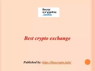 Best crypto exchange