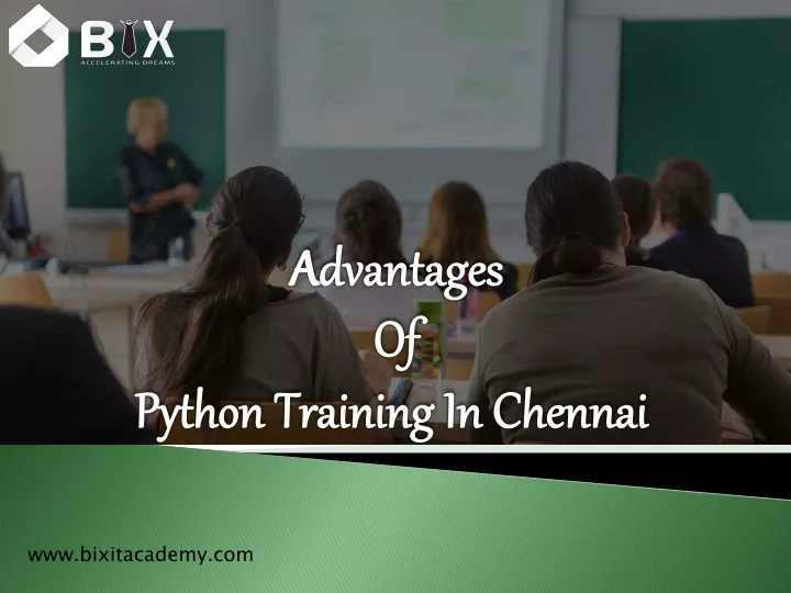 a dvantages of python training in chennai