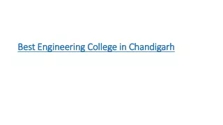 best engineering college in chandigarh