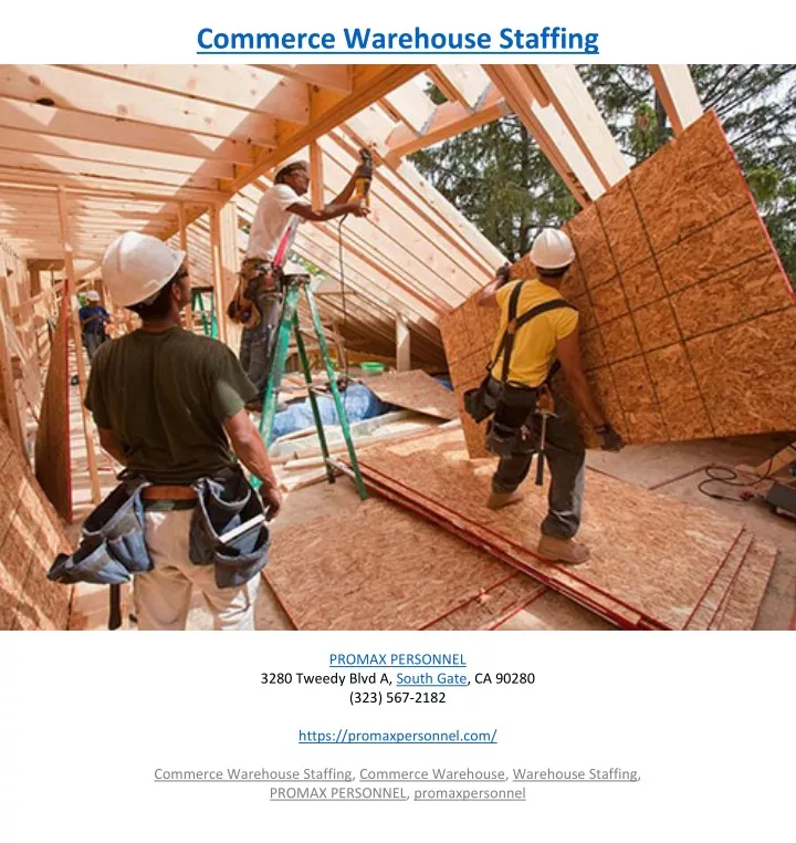 commerce warehouse staffing