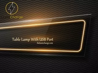 Table lamp with usb port