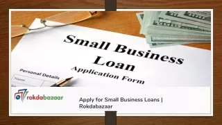 apply for small business loans rokdabazaar