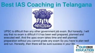 Best IAS Coaching in Talengana