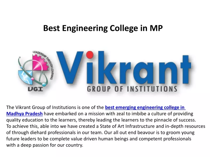best engineering college in mp