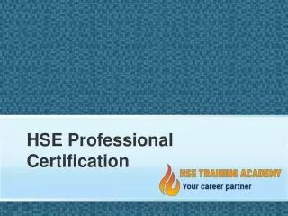 HSE Professional Certification
