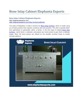 bone inlay cabinet elephanta exports