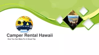 Hawaii camper rental