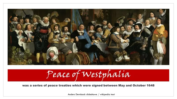 peace of westphalia was a series of peace