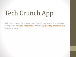 Tech Crunch App – Latest News Update, Breaking News