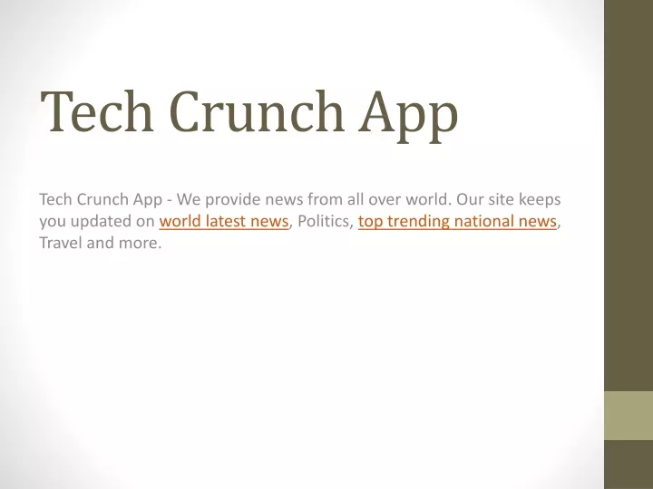 tech crunch app