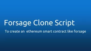 Forsage Ethereum MLM Smart Contract Clone Script